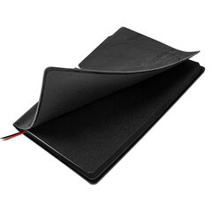 Блокнот А5 (140&times;200 мм), BRAUBERG &laquo;NEBRASKA&raquo;, под кожу, 80 л., линия, черный, 113411