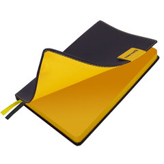 Ежедневник недатированный А5 (138&times;213 мм), BRAUBERG &laquo;AIM&raquo;, под кожу, 136 л., черный, 113421