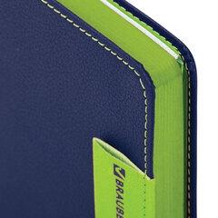 Ежедневник недатированный А5 (138&times;213 мм), BRAUBERG &laquo;AIM&raquo;, под кожу, 136 л., темно-синий, 113423