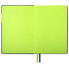 Ежедневник недатированный А5 (138&times;213 мм), BRAUBERG &laquo;AIM&raquo;, под кожу, 136 л., темно-синий, 113423