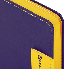 Ежедневник недатированный А5 (138&times;213 мм), BRAUBERG &laquo;AIM&raquo;, под кожу, 136 л., фиолетовый, 113424