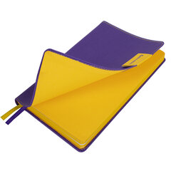 Ежедневник недатированный А5 (138&times;213 мм), BRAUBERG &laquo;AIM&raquo;, под кожу, 136 л., фиолетовый, 113424