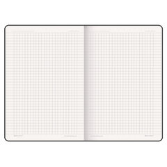 Блокнот А5 (162&times;218 мм), BRAUBERG &laquo;NOTE&raquo;, под кожу софт-тач, с резинкой, 80 л., клетка, черный, 113437