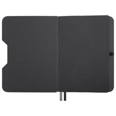 Блокнот А5 (162&times;218 мм), BRAUBERG &laquo;NOTE&raquo;, под кожу софт-тач, с резинкой, 80 л., клетка, черный, 113437