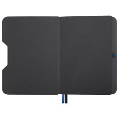 Блокнот А5 (162&times;218 мм), BRAUBERG &laquo;NOTE&raquo;, под кожу софт-тач, с резинкой, 80 л., клетка, синий, 113438