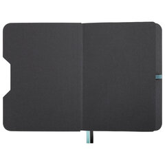 Блокнот А5 (162&times;218 мм), BRAUBERG &laquo;NOTE&raquo;, под кожу софт-тач, с резинкой, 80 л., клетка, светло-серый, 113441