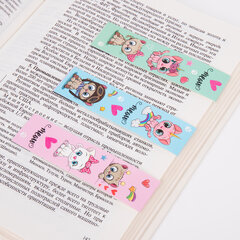 Закладки для книг с магнитом MEOW CATS, набор 6 шт., блестки, 25&times;196 мм, ЮНЛАНДИЯ, 113442