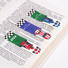 Закладки для книг с магнитом RACE CARS, набор 6 шт., блестки, 25&times;196 мм, ЮНЛАНДИЯ, 113446