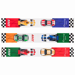 Закладки для книг с магнитом RACE CARS, набор 6 шт., блестки, 25&times;196 мм, ЮНЛАНДИЯ, 113446