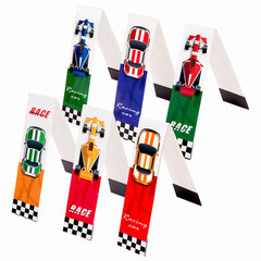 Закладки для книг с магнитом RACE CARS, набор 6 шт., блестки, 25&times;196 мм, ЮНЛАНДИЯ, 113446