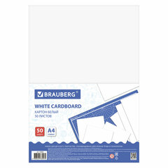 Картон белый А4 МЕЛОВАННЫЙ (белый оборот), 50 листов, в коробке, BRAUBERG, 210&times;297 мм, 113563