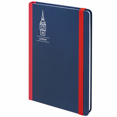 Блокнот с резинкой в клетку 96 л., А5 (145&times;203 мм), твердая обложка, BRAUBERG, &laquo;London&raquo;, 113720