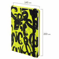 Блокнот с резинкой в клетку 96 л., А5 (145&times;203 мм), твердая обложка, BRAUBERG, &laquo;Calligraphy&raquo;, 113721