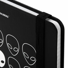 Блокнот с резинкой в клетку 96 л., А5 (145&times;203 мм), твердая обложка, BRAUBERG, &laquo;Aliens&raquo;, 113722