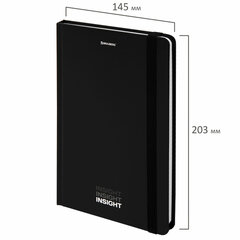 Блокнот с резинкой в клетку 96 л., А5 (145&times;203 мм), твердая обложка, BRAUBERG, &laquo;Insight&raquo;, 113723