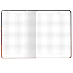 Блокнот с резинкой в клетку 96 л., А5 (145&times;203 мм), твердая обложка, BRAUBERG, &laquo;SpaceX&raquo;, 113724