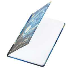 Блокнот с резинкой в клетку 96 л., А5 (145&times;203 мм), твердая обложка с фольгой, BRAUBERG, &laquo;Van Gogh&raquo;, 113728