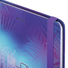 Блокнот с резинкой в клетку 96 л., А5 (145&times;203 мм), твердая обложка с фольгой, BRAUBERG, &laquo;Glow&raquo;, 113729