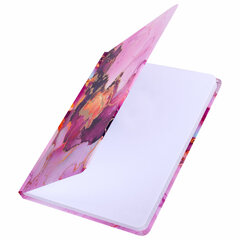 Блокнот с резинкой в клетку 96 л., А5 (145&times;203 мм), твердая обложка с фольгой, BRAUBERG, &laquo;Мрамор&raquo;, 113731