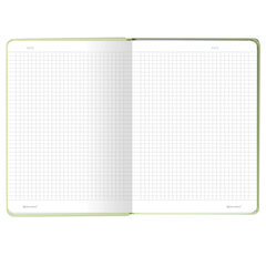 Блокнот с резинкой в клетку 96 л., А5 (145&times;203 мм), твердая обложка с фольгой, BRAUBERG, &laquo;Avocado&raquo;, 113733