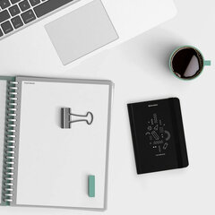 Блокнот с резинкой в клетку 96 л., МАЛЫЙ ФОРМАТ А6 (109&times;148 мм), твердая обложка, BRAUBERG, &laquo;Elements&raquo;, 113736