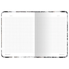 Блокнот с резинкой в клетку 96 л., МАЛЫЙ ФОРМАТ А6 (109&times;148 мм), твердая обложка, BRAUBERG, &laquo;Часы&raquo;, 113737