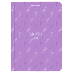 Блокнот с резинкой в клетку 96 л., МАЛЫЙ ФОРМАТ А6 (109&times;148 мм), твердая обложка, BRAUBERG, &laquo;Lavender&raquo;, 113738