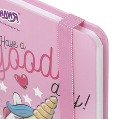 Блокнот с резинкой в клетку 96 л., МАЛЫЙ ФОРМАТ А6 (109&times;148 мм), твердая обложка, ЮНЛАНДИЯ, &laquo;Unicorn&raquo;, 113742