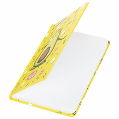 Блокнот с резинкой в клетку 96 л., МАЛЫЙ ФОРМАТ А6 (109&times;148 мм), твердая обложка, ЮНЛАНДИЯ, &laquo;Авокадо&raquo;, 113745