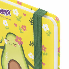 Блокнот с резинкой в клетку 96 л., МАЛЫЙ ФОРМАТ А6 (109&times;148 мм), твердая обложка, ЮНЛАНДИЯ, &laquo;Авокадо&raquo;, 113745