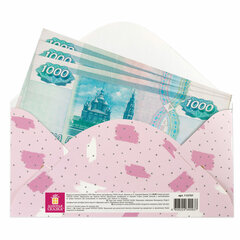 Конверт для денег &laquo;С ДНЁМ РОЖДЕНИЯ&raquo;, Розы, 166&times;82 мм, блестки, ЗОЛОТАЯ СКАЗКА, 113757