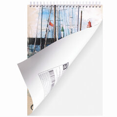 Скетчбук, рисовальная бумага 300 г/<wbr/>м<sup>2</sup>, 195&times;300 мм, 20 л., гребень, SoftTouch, брайль, &laquo;У причала&raquo;, 97330