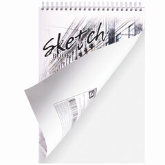 Скетчбук, рисовальная бумага 300 г/<wbr/>м<sup>2</sup>, 195&times;300 мм, 20 л., гребень, SoftTouch, брайль, &laquo;Трамвай&raquo;, 97323