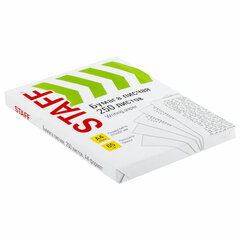 Бумага писчая А4, 65 г/<wbr/>м<sup>2</sup>, 250 л., Россия, белизна 92% (ISO), STAFF, 114214