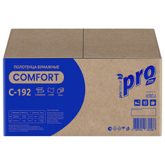 Полотенца бумажные 250 шт., PROtissue (H3) COMFORT, 1-слойные, белые, КОМПЛЕКТ 20 пачек, 22&times;21 см, V-сложение, С192