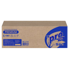 Полотенца бумажные 200 шт., PROtissue (H3) PREMIUM, 2-слойные, белые, КОМПЛЕКТ 20 пачек, 22&times;21 см, V-сложение, С197