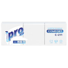 Салфетки бумажные 500 шт., 23х23 см, PROtissue COMFORT, "Big Pack", белые, КОМПЛЕКТ 10 пачек, С211