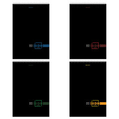 Блокнот БОЛЬШОЙ ФОРМАТ А4 198&times;297 мм, 80 л., гребень, жесткая подложка, клетка, BRAUBERG, &laquo;Dark&raquo;, 114355