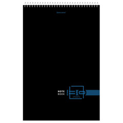 Блокнот БОЛЬШОЙ ФОРМАТ А4 198&times;297 мм, 80 л., гребень, жесткая подложка, клетка, BRAUBERG, &laquo;Dark&raquo;, 114355