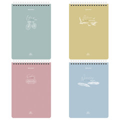 Блокнот А5 (146&times;206 мм), 60 л., гребень, картон, клетка, BRAUBERG, &laquo;Pastel&raquo;, 114362