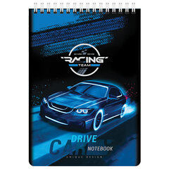 Блокнот А5 (146&times;206 мм), 60 л., гребень, картон, клетка, BRAUBERG KIDS, &laquo;Racing&raquo;, 114363