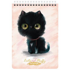 Блокнот А5 (146&times;206 мм), 60 л., гребень, картон, клетка, BRAUBERG KIDS, &laquo;Милые зверята&raquo;, 114364