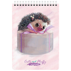 Блокнот А5 (146&times;206 мм), 60 л., гребень, картон, клетка, BRAUBERG KIDS, &laquo;Милые зверята&raquo;, 114364