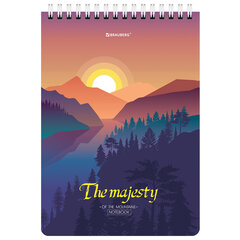 Блокнот А5 (146&times;206 мм), 80 л., гребень, картон, клетка, BRAUBERG, &laquo;Majesty&raquo;, 114373