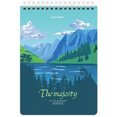 Блокнот А5 (146&times;206 мм), 80 л., гребень, картон, клетка, BRAUBERG, &laquo;Majesty&raquo;, 114373