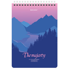 Блокнот А5 (146&times;206 мм), 80 л., гребень, картон, клетка, BRAUBERG, &laquo;Majesty&raquo;, 114373