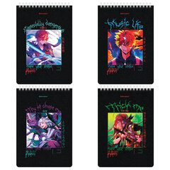 Блокнот А5 (146&times;206 мм), 80 л., гребень, картон, клетка, BRAUBERG, &laquo;Аниме&raquo;, 114375