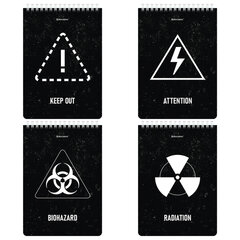 Блокнот А5 (146&times;206 мм), 80 л., гребень, картон, клетка, BRAUBERG, &laquo;Danger&raquo;, 114378