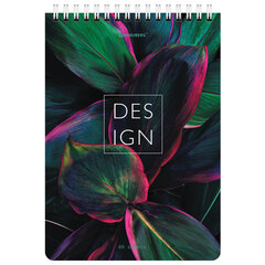 Блокнот А5 (146&times;206 мм), 80 л., гребень, картон, жесткая подложка, клетка, BRAUBERG, &laquo;Растения&raquo;, 114388