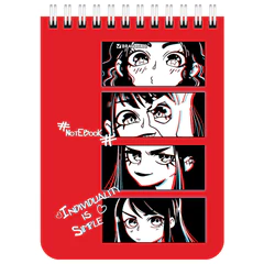 Блокнот МАЛЫЙ ФОРМАТ А6, 108х145 мм, 40 л., гребень, картон, клетка, BRAUBERG, "Anime emotions", 114392